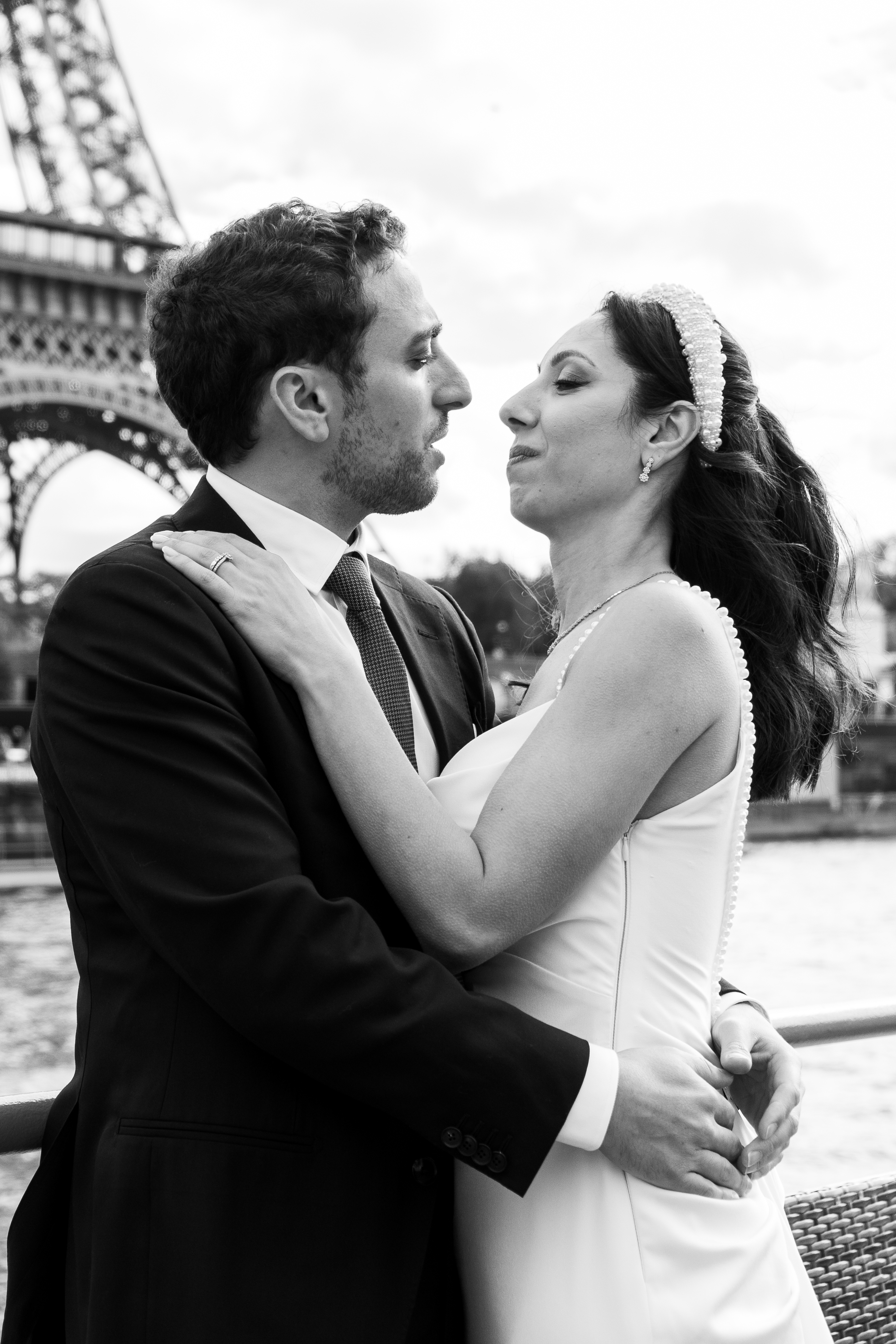 Intimate wedding couple